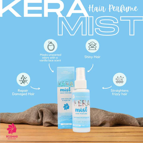 Rosmar Kera Mist Hair Perfume Vanilla Lace (Castor Oil & Argan Oil) 60mL