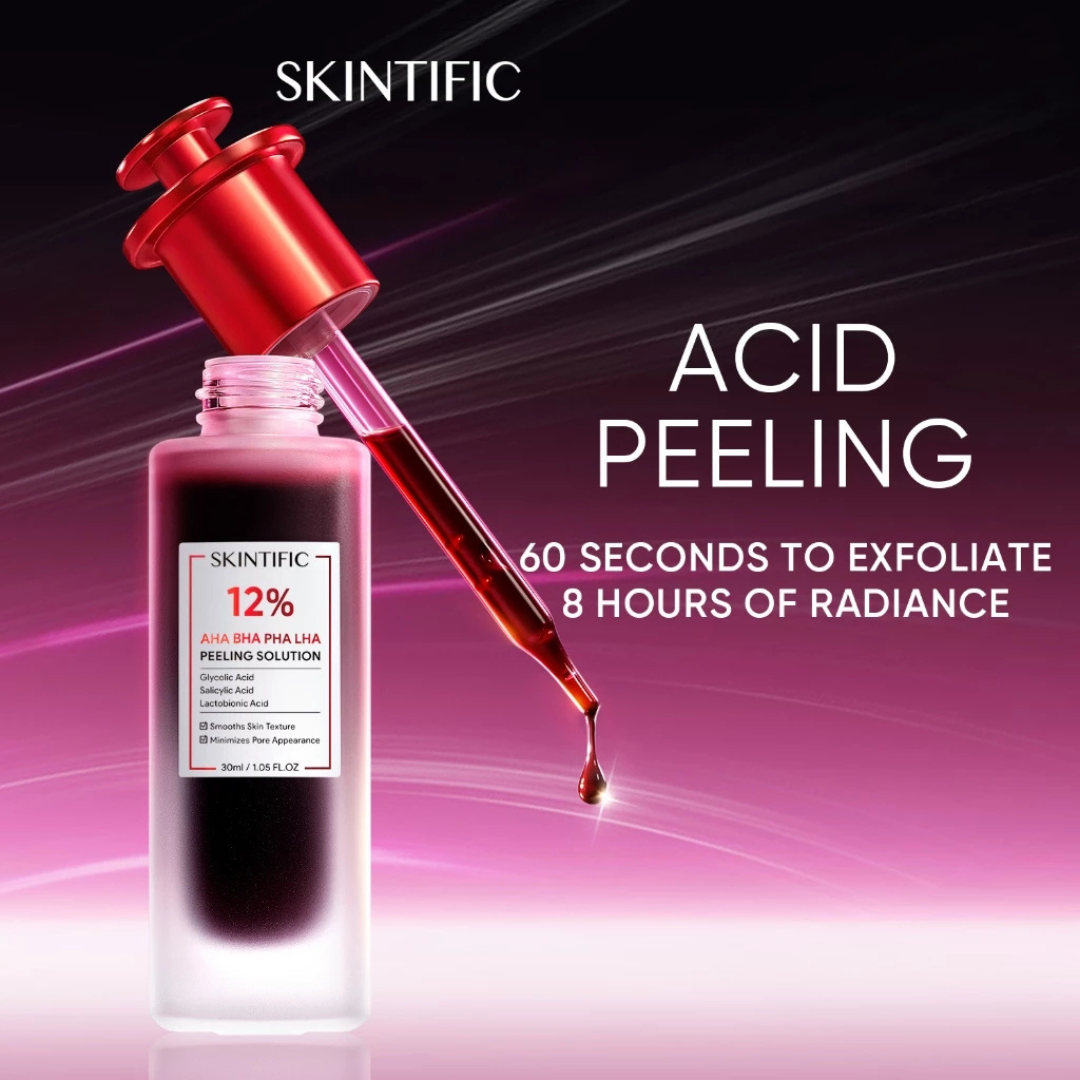 SKINTIFIC 12% (AHA BHA PHA LHA) Peeling Solution 30ml