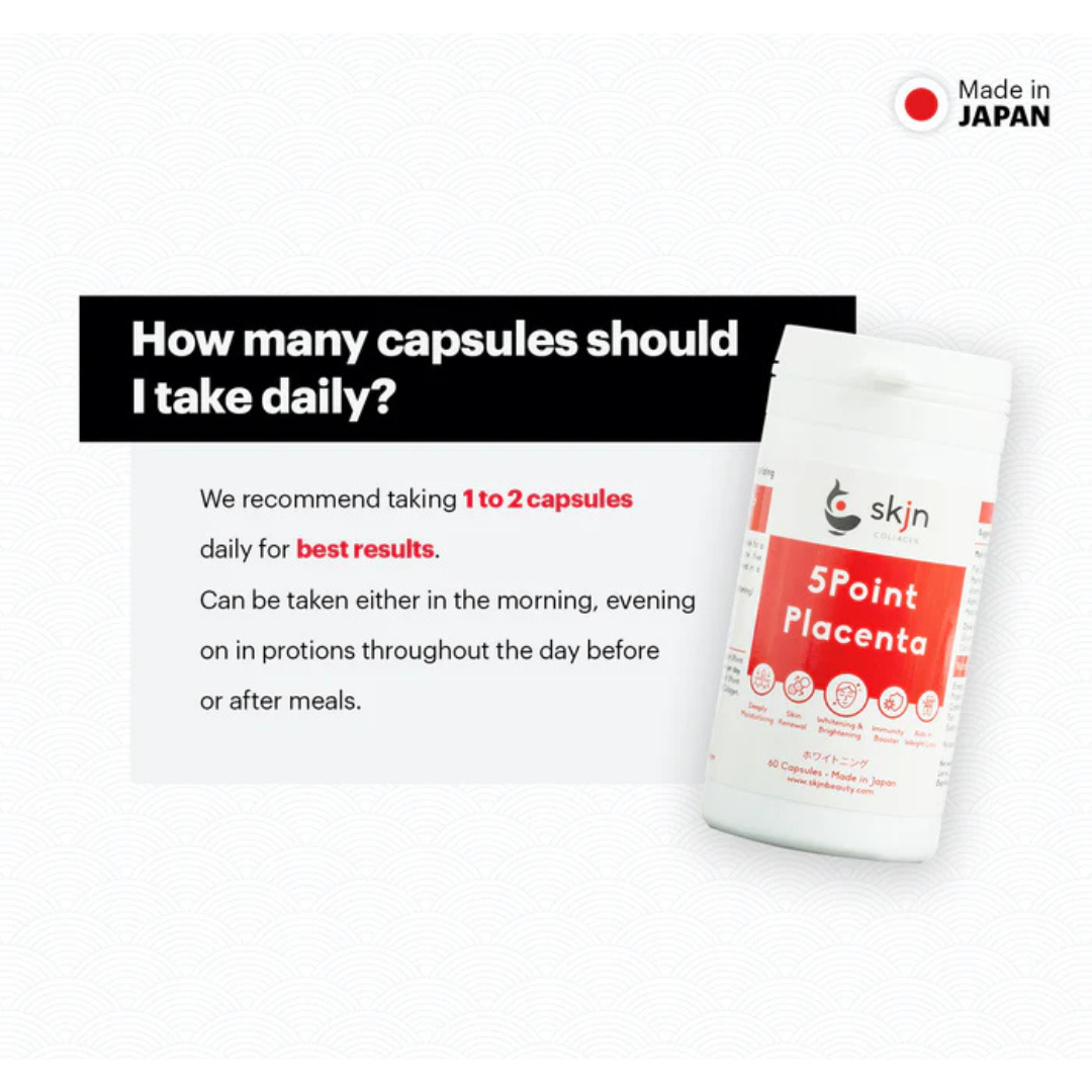 SKJN 5 Point Placenta - 60 Capsules