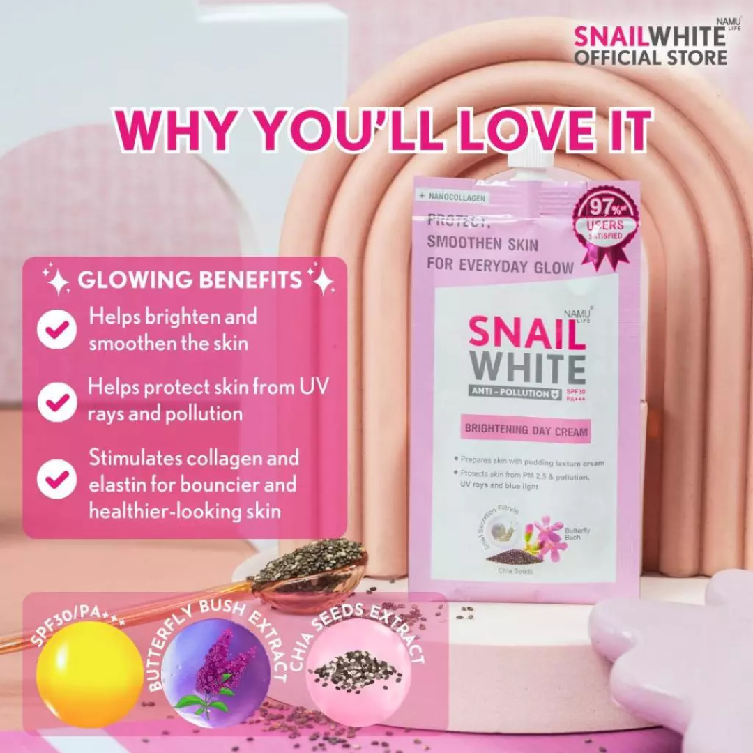 SNAILWHITE Brightening Day Cream (Anti-Pollution, SPF30PA+++) by NAMULIFE