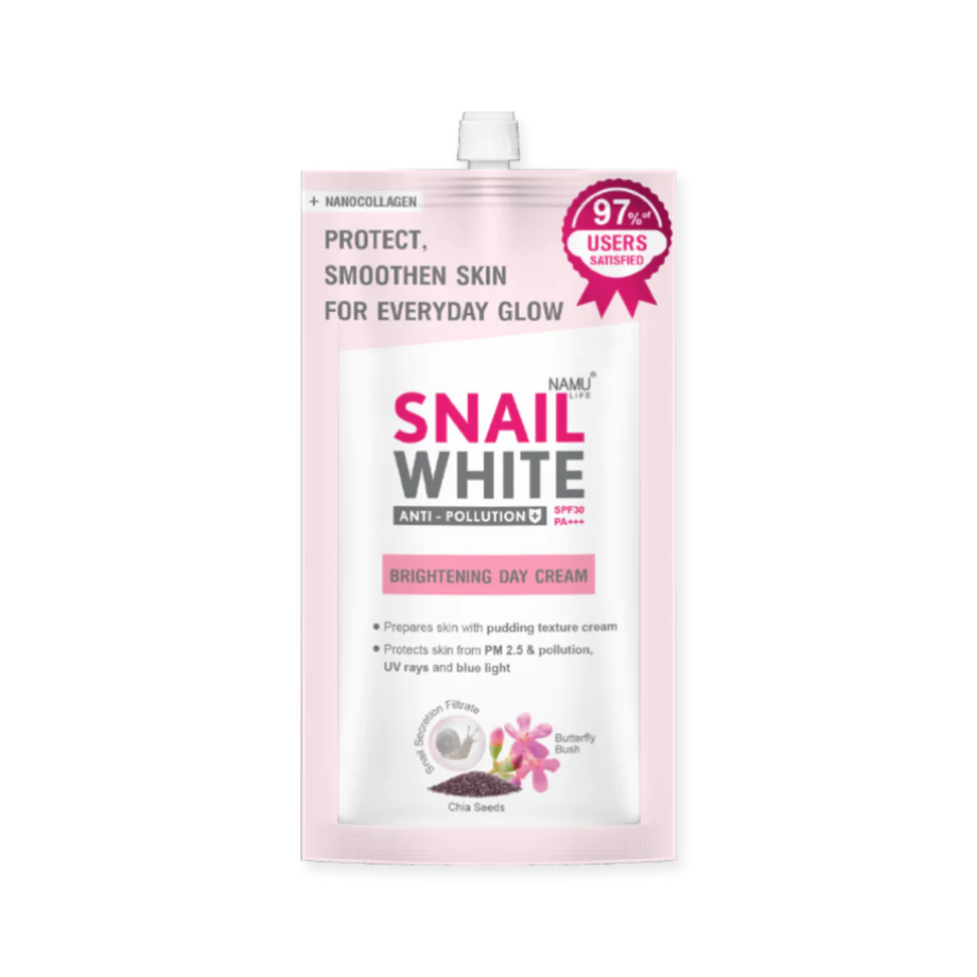 SNAILWHITE Brightening Day Cream (Anti-Pollution, SPF30PA+++) by NAMULIFE 7ml