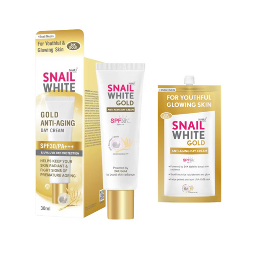 SNAILWHITE Gold Anti-Aging Day Cream SPF30+ by NAMU LIFE | Choose Size