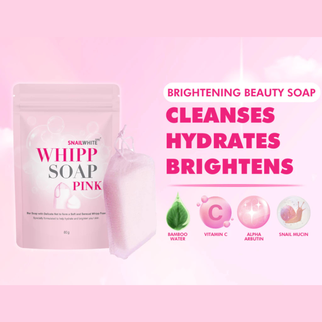 SNAILWHITE Whipp Soap (Pink) by NAMU LIFE 80g