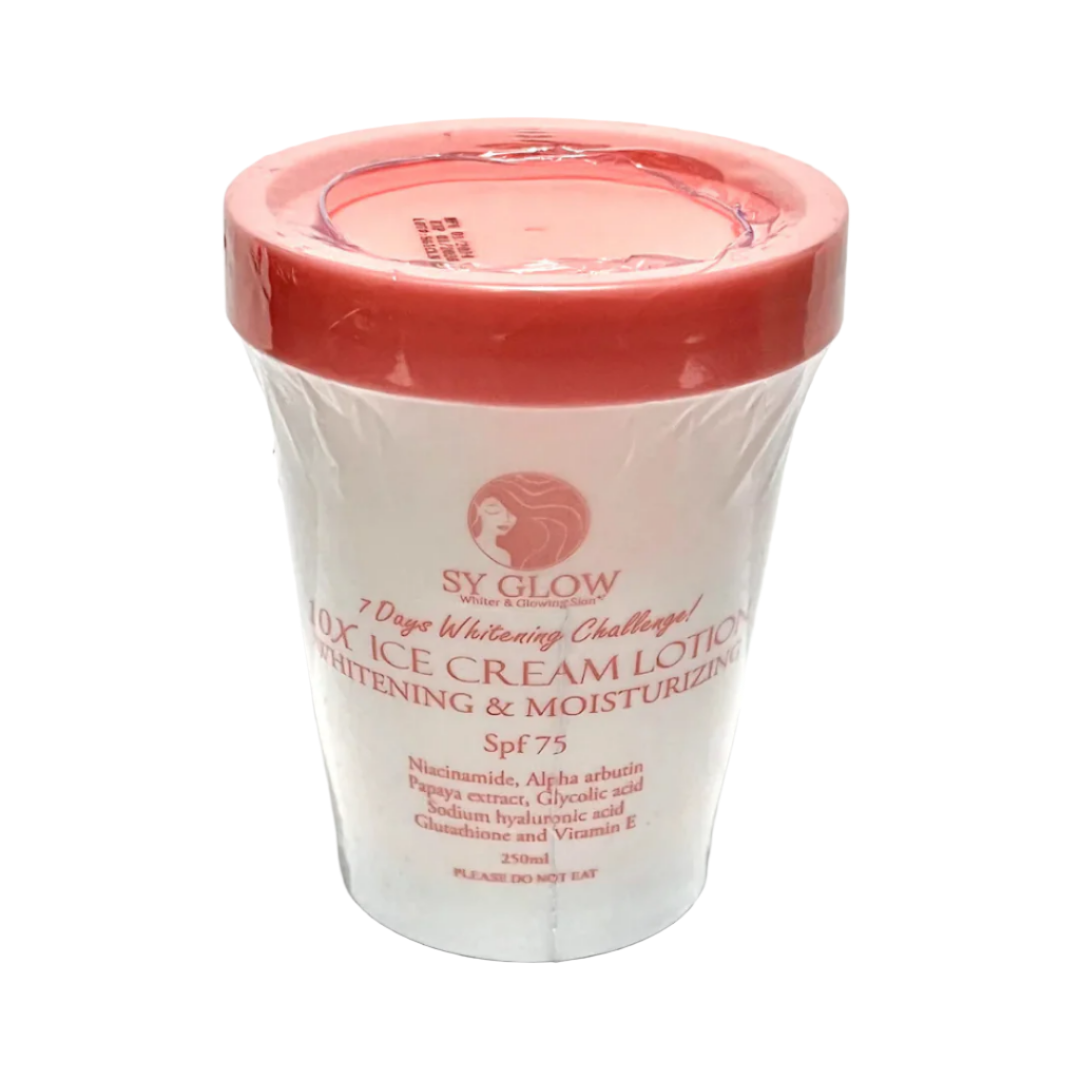 SY GLOW 10x Ice Cream Lotion (Whitening & Moisturizing SPF75) 250ml