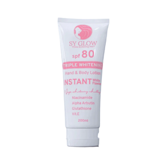 SY GLOW SPF80 Triple Whitening Hand & Body Lotion (Instant White Flawless) 200ml
