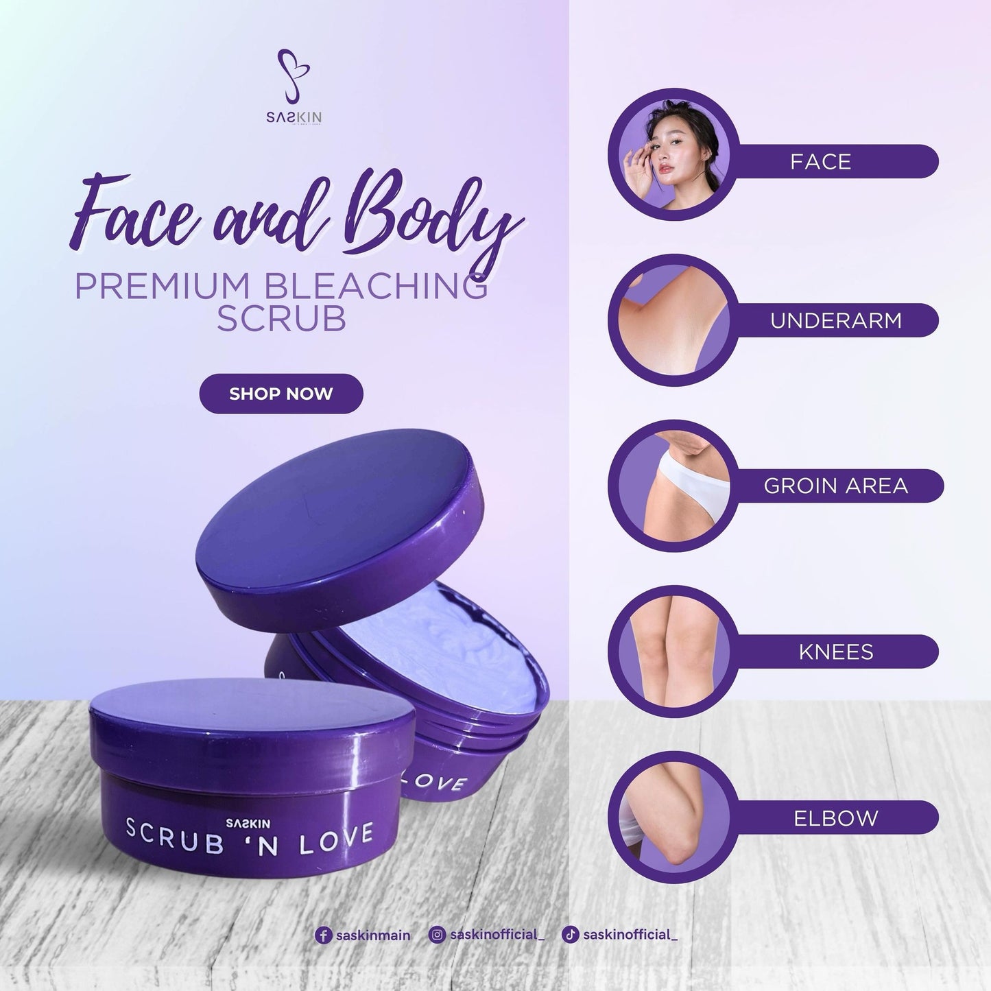 Saskin Scrub n Love Body Scrub 200ml