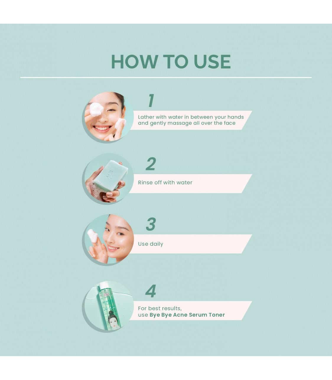 Seoul White Korea Bye Bye Acne Bright & Clear Pimple-Fighting Bar Soap 60g