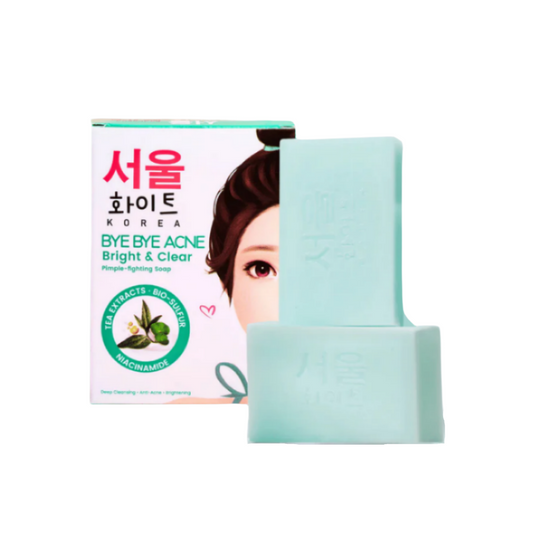 Seoul White Korea Bye Bye Acne Bright & Clear Pimple-Fighting Bar Soap 60g x 2 Pack