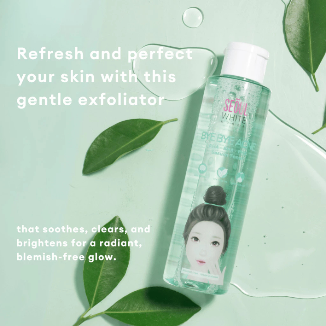 Seoul White Korea Bye Bye Acne (AHA BHA PHA) Serum Toner 150ml