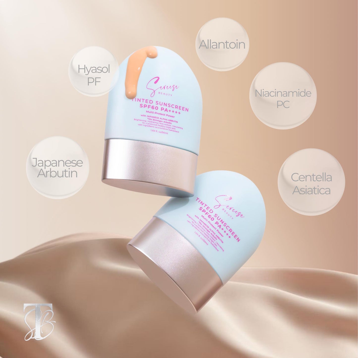 Sereese Beauty Tinted Sunscreen SPF60 PA++++ 50ml