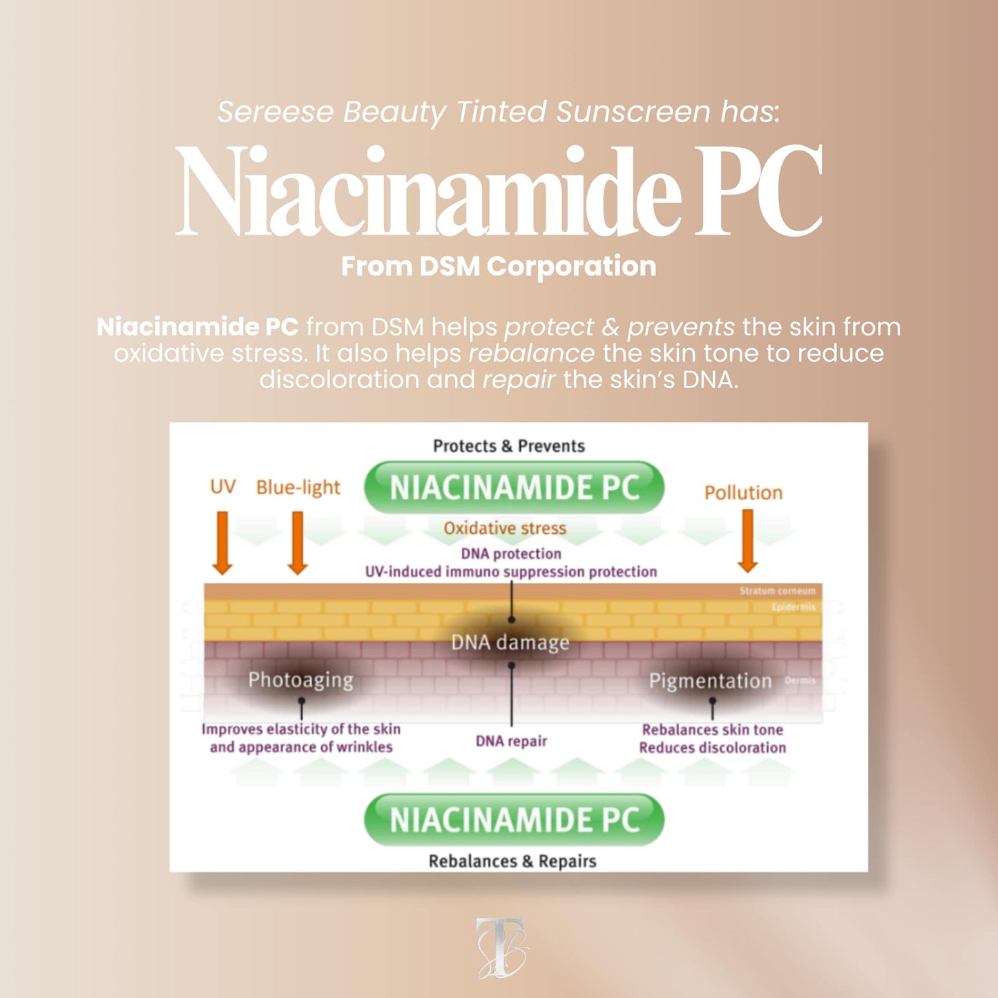 Sereese Beauty Tinted Sunscreen SPF60 PA++++ 50ml