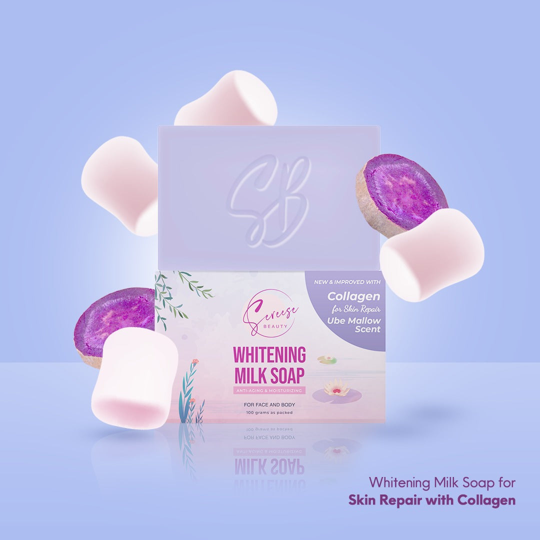 Sereese Beauty Whitening Milk Soap (Collagen, Ube Mallow Scent) 100g