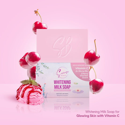 Sereese Beauty Whitening Milk Soap (Vitamin C, Cherry Sherbet Scent) 100g