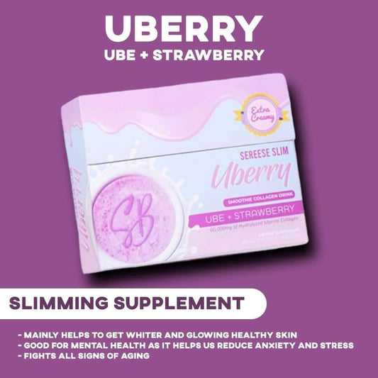Sereese Slim Uberry Glutathione Smoothie Collagen Drink 210g (10 Sachets)