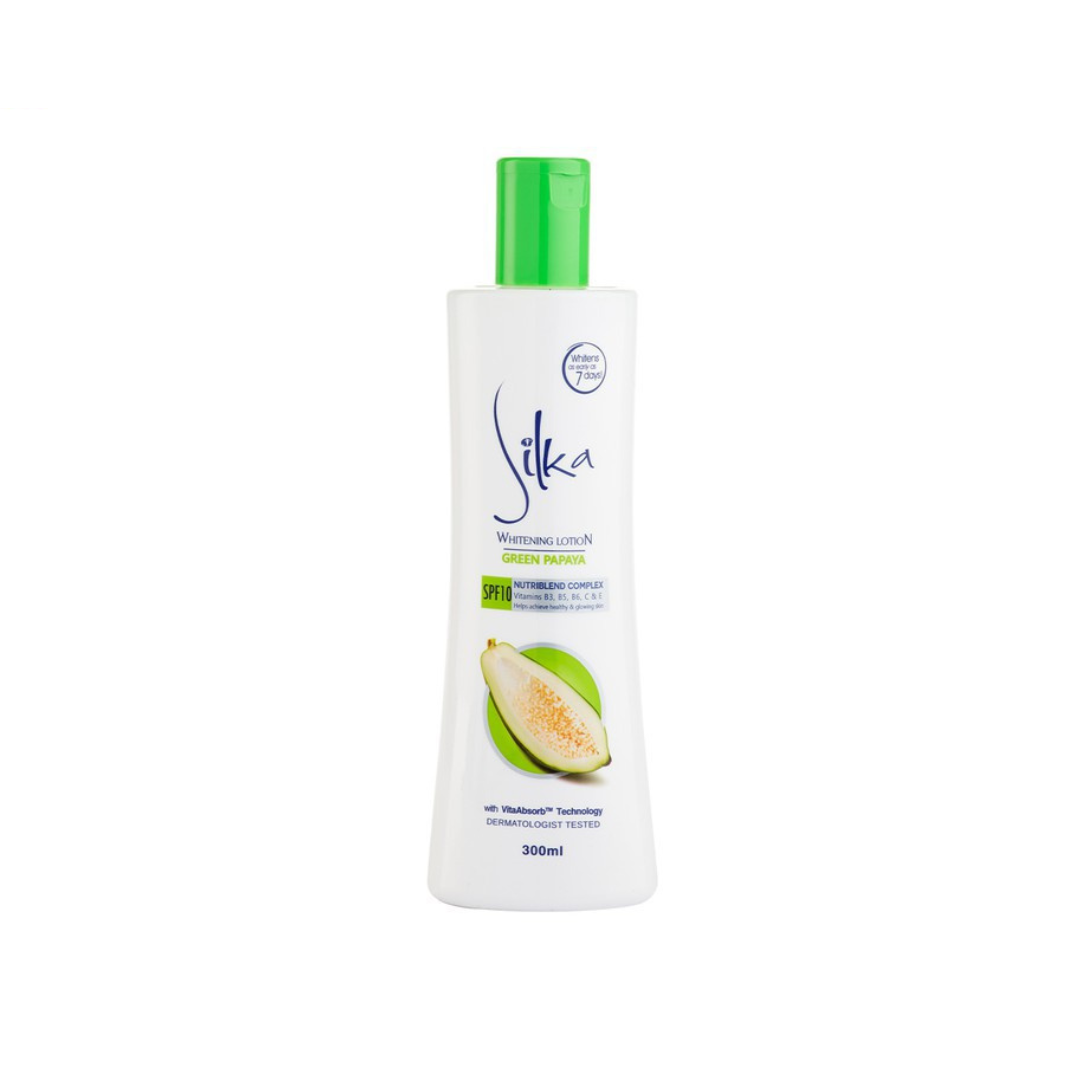 Silka Whitening Lotion (Green Papaya SPF10) 300mL