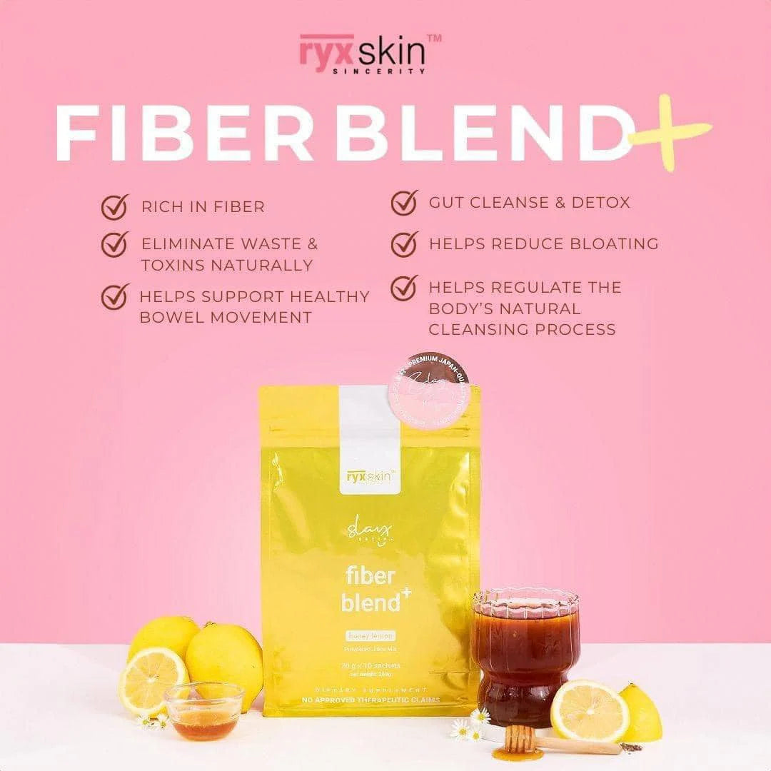 Slay Recipe Fiber Blend Honey Lemon Powder Juice Drink by RyxSkin Sincerity - 10 Sachet
