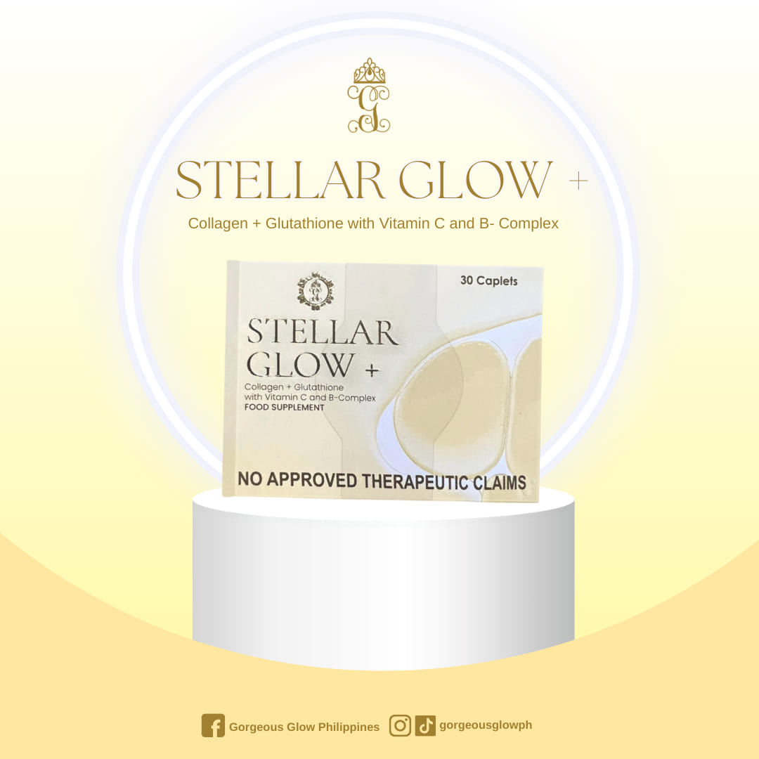Stellar Glow + (Collagen, Glutathione, Vitamin C and B-Complex) by Gorgeous Glow 30 Caplets | Love Rys Australia LOVE RYS AUSTRALIA Stellar Glow + (Collagen, Glutathione, Vitamin C and B-Complex) by Gorgeous Glow 30 Caplets | Love Rys Australia LOVE RYS AUSTRALIA