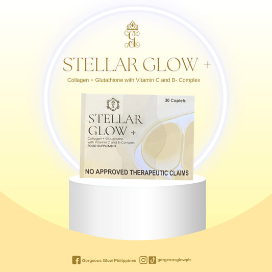 Stellar Glow + (Collagen, Glutathione, Vitamin C and B-Complex) by Gorgeous Glow | 30 Caplets