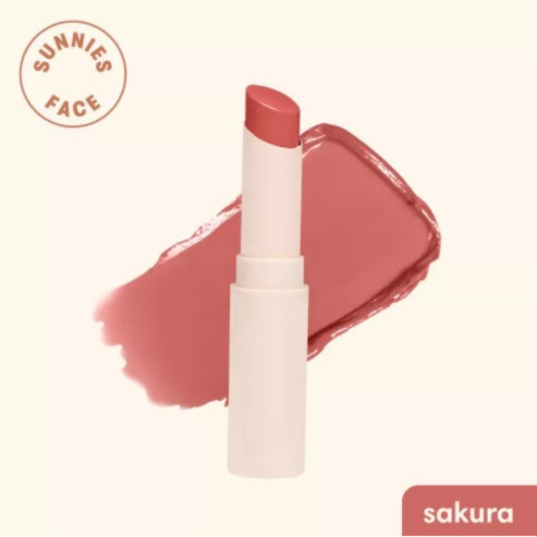 Sunnies Face Lip Treat - Moisturizing Tinted Lip Balm (Sakura)