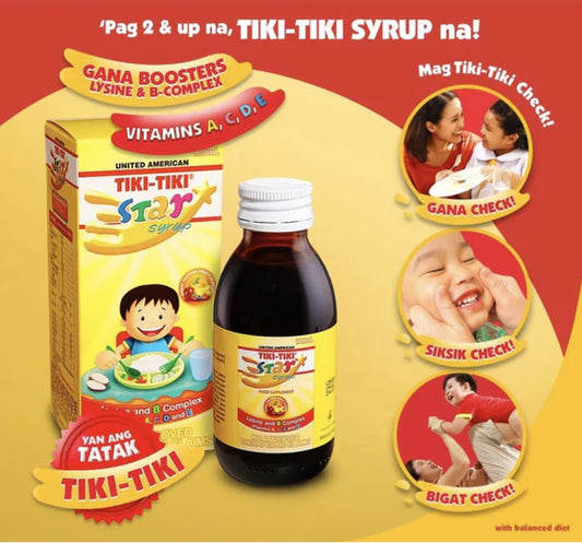 United American Tiki Tiki Star Syrup (B Complex, Vitamins A, C, D and E) 120mL