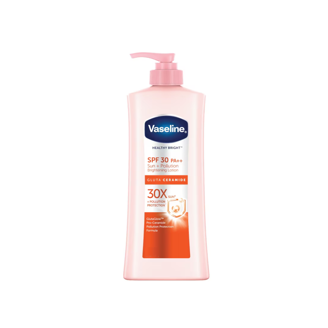 VASELINE Healthy Bright Gluta Ceramide Brightening Lotion SPF30 PA++ (Sun + Pollution) | Choose Size