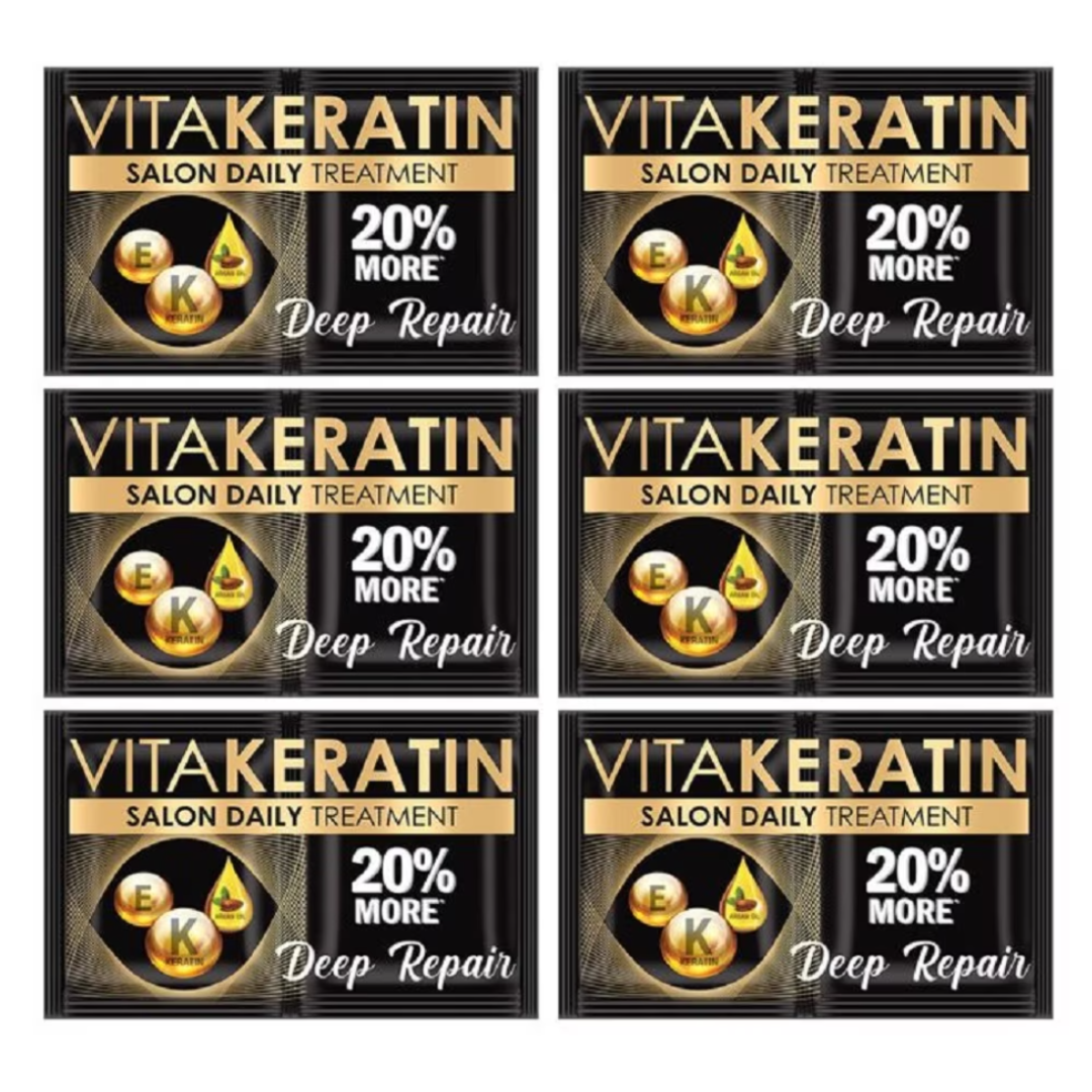 Vitakeratin Salon Daily Treatment Deep Repair (Black) 24mL Set of 6
