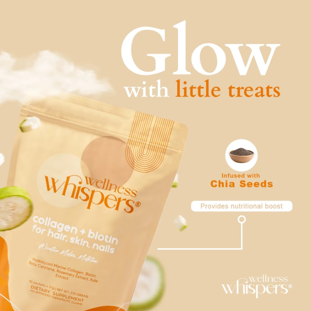 WELLNESS WHISPERS Collagen + Biotin (Winter Melon Milk Tea) - 10 Sachets