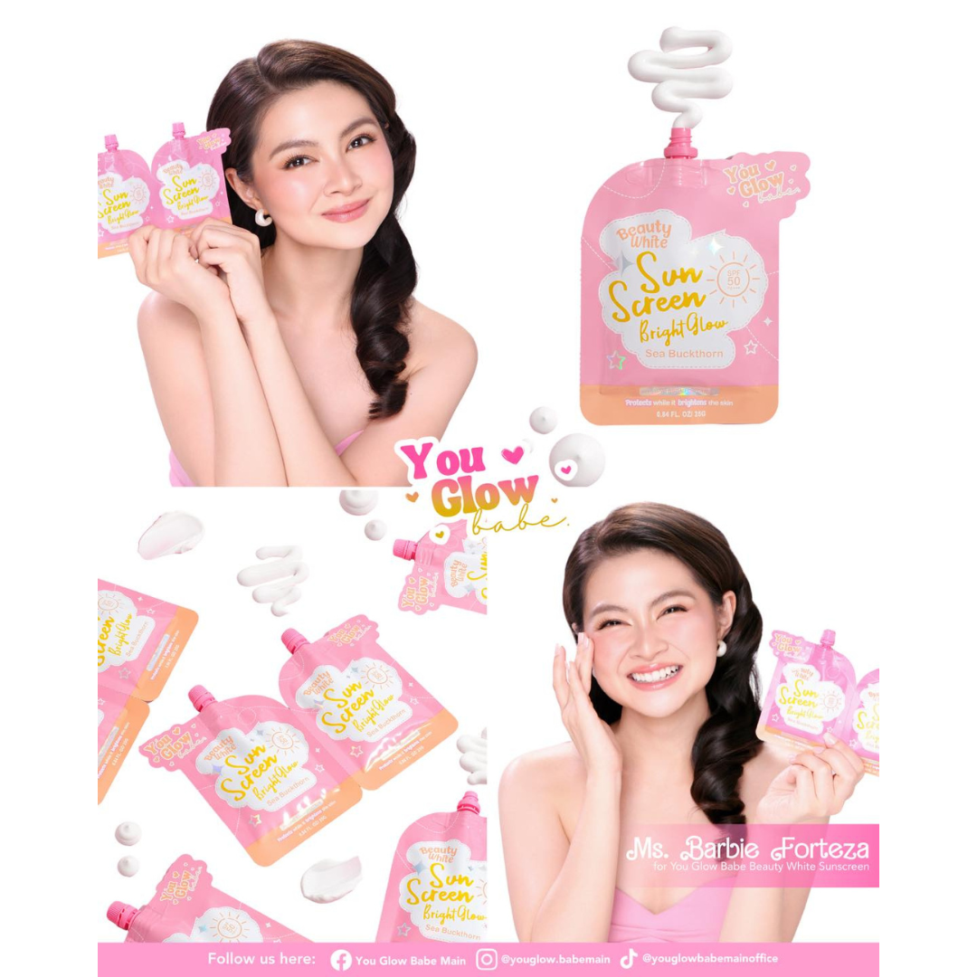 YOU GLOW BABE Beauty White Sunscreen Bright Glow (SPF 50 PA+++) 25g
