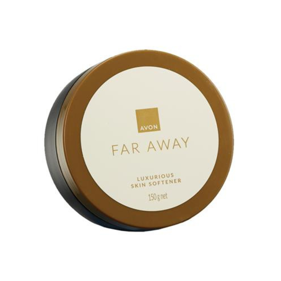 avon far away luxurious skin softener 150g new