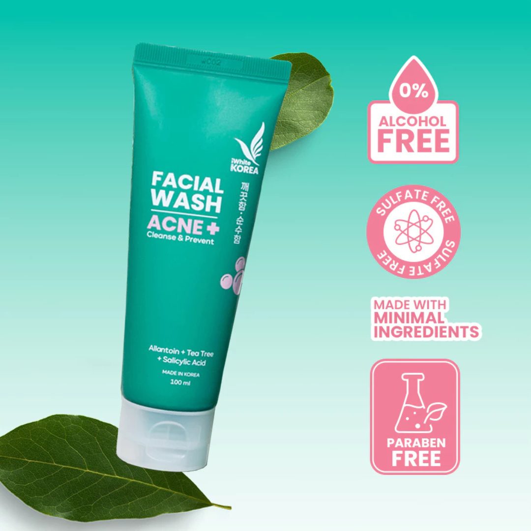 iWhite Korea Facial Wash Acne+ (Cleanse & Prevent) 100ml