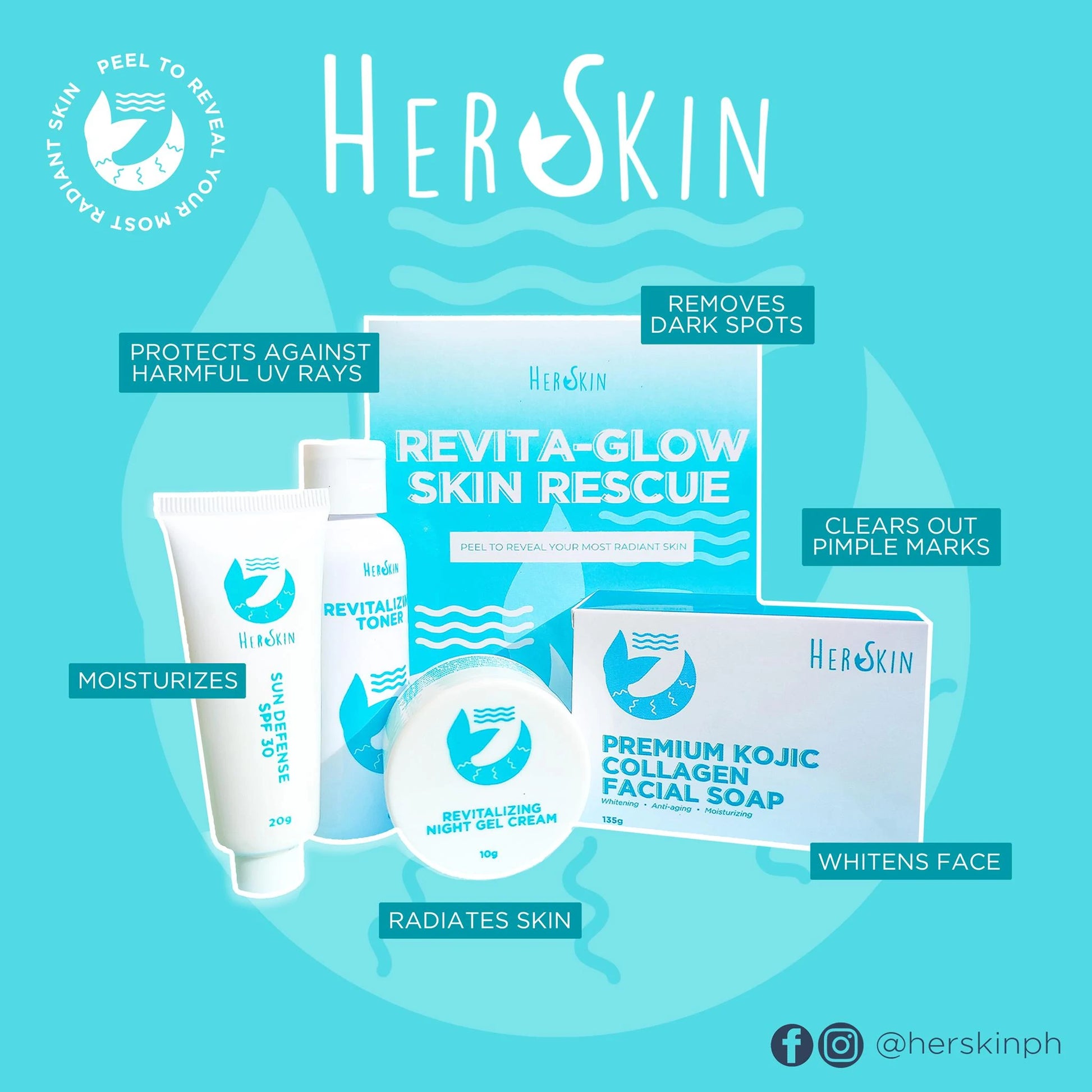 HerSkin Revita-Glow Skin Rescue Set