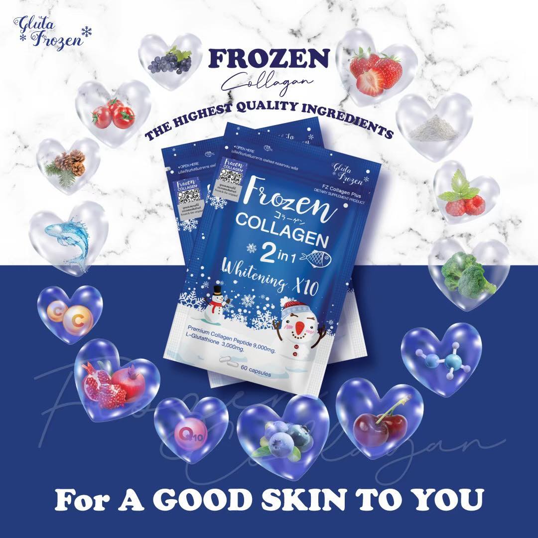 Frozen Collagen 2in1 Whitening x10 w/ L-Glutathione - 60 capsules