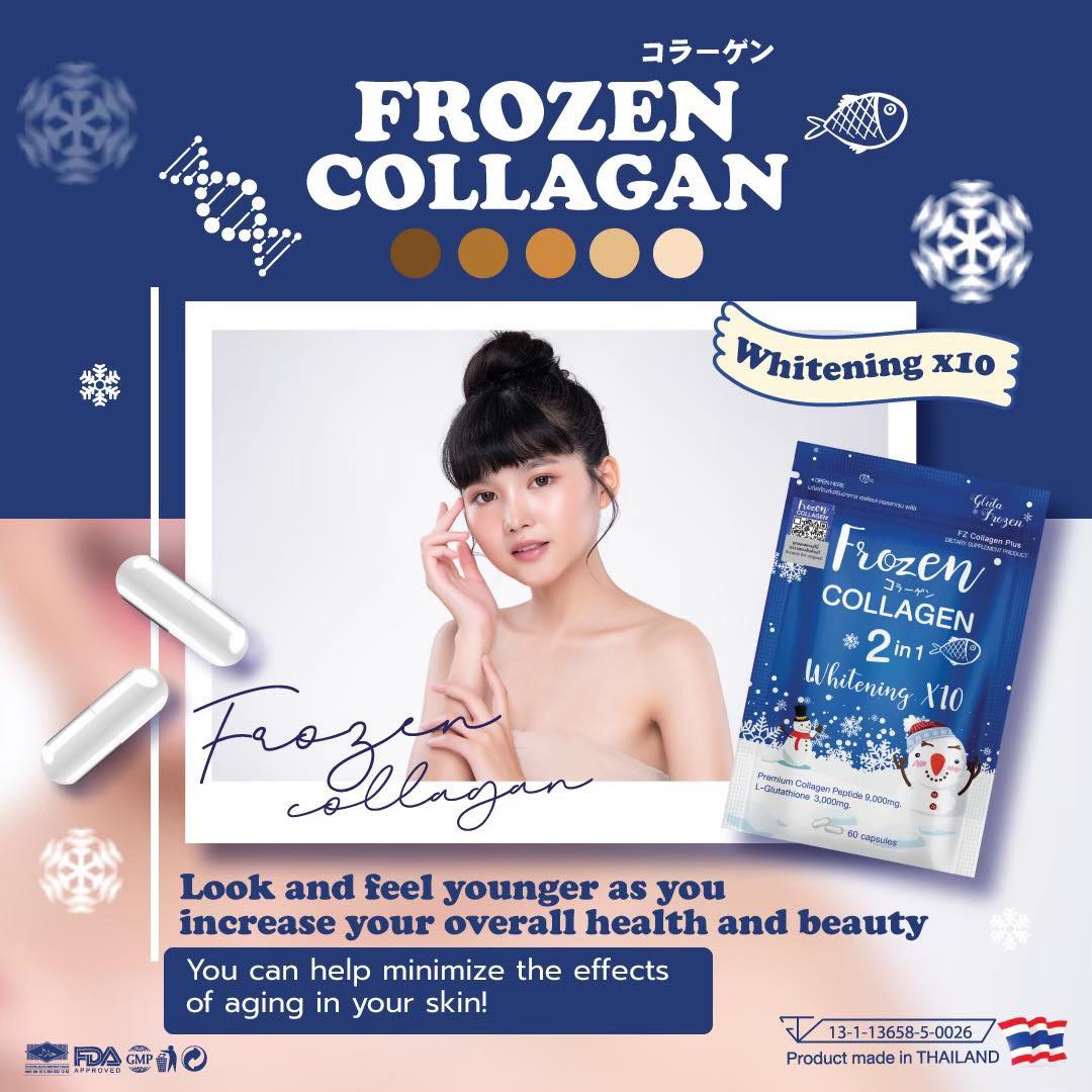 Frozen Collagen 2in1 Whitening x10 w/ L-Glutathione - 60 capsules