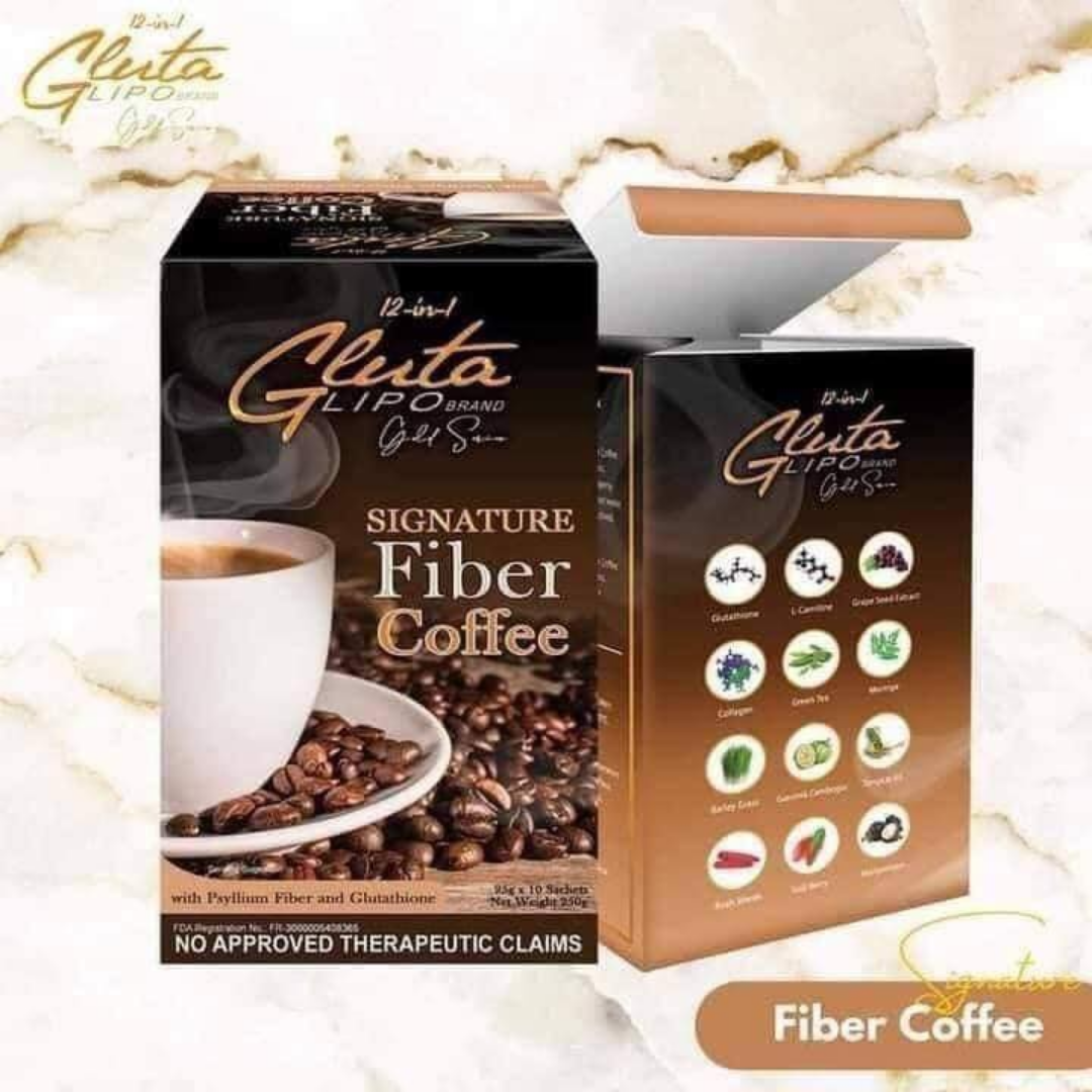 GLUTA LIPO Gold Series Signature (Fiber Coffee) - 10 Sachets