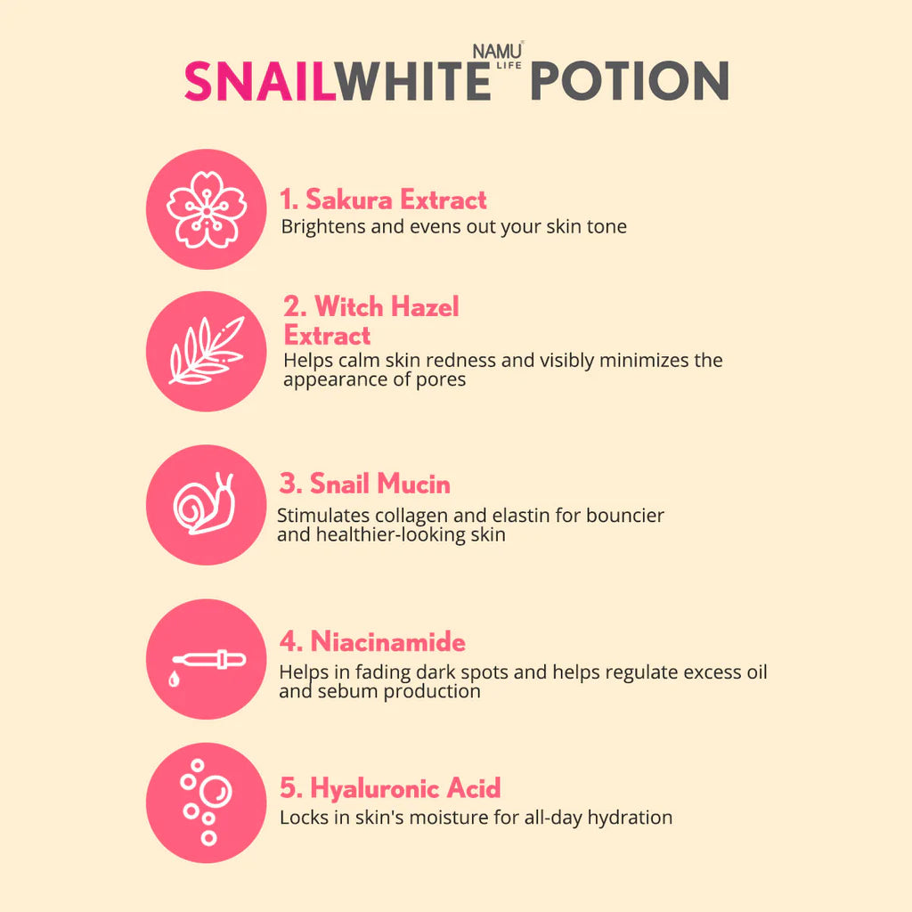 SNAILWHITE Sakura Hazel Soothing Essence Gel 20mL