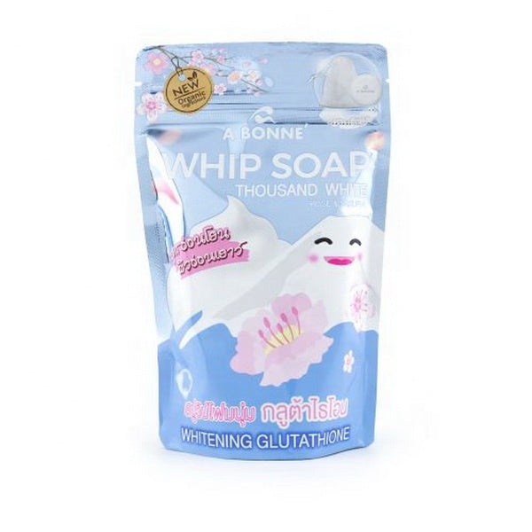 A Bonne Whip Soap Thousand White Rose & Sakura Whitening Glutathione 