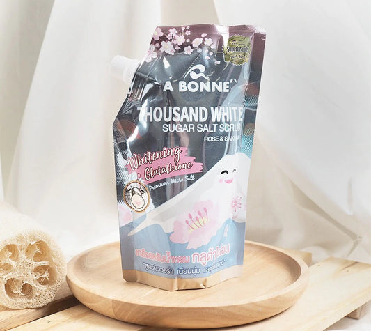 A BONNE Thousand White Sugar Salt Scrub (Whitening Glutathione) 350g
Rose & Sakura