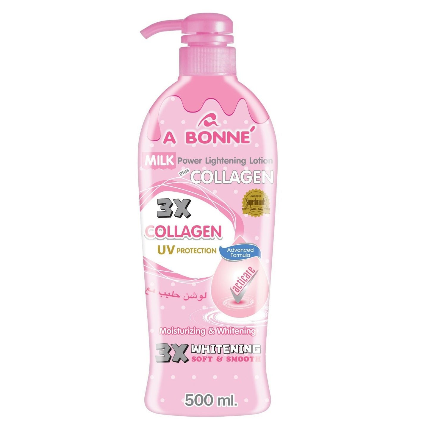 A Bonne Milk Power Lightening Lotion w/ 3x Collagen & UV Protection 500mL