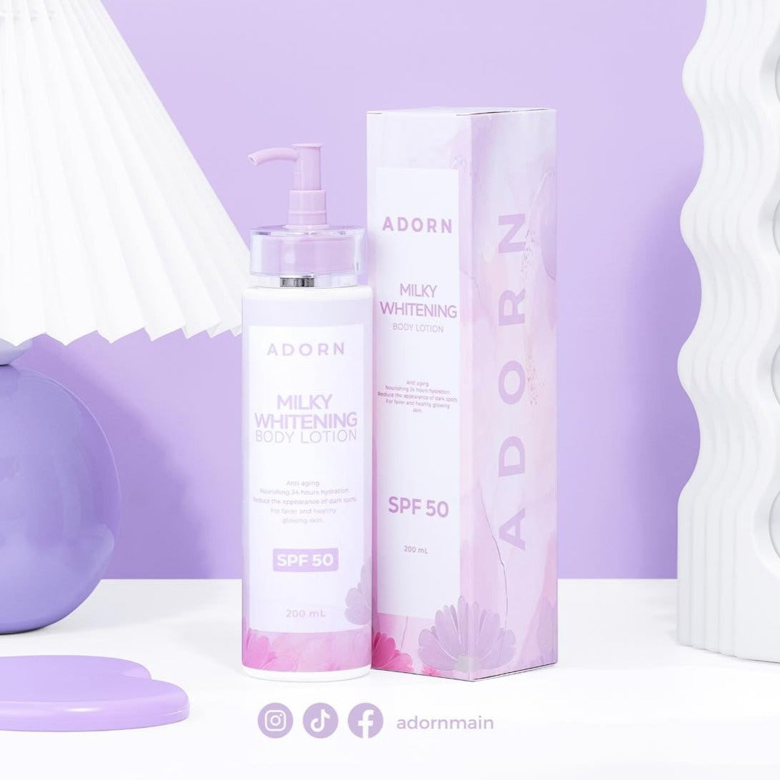 Adorn Milky Whitening Body Lotion SPF50 200mL
