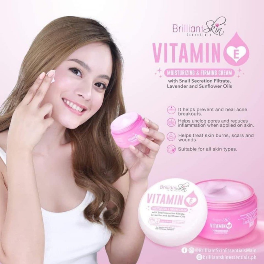 BRILLIANT SKIN Vitamin E Moisturizing & Firming Cream 100g