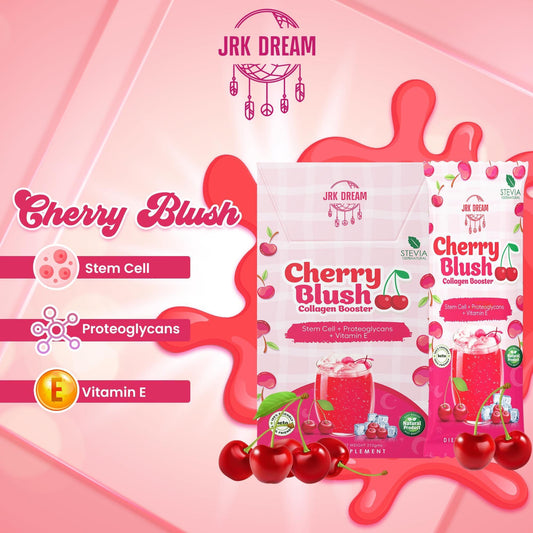 Cherry Blush Collagen Booster - 10 Sachets (Stem Cell, Glutathione, Collagen) by JRK Dream
