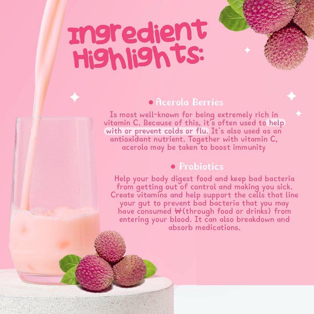 Dear Face Beauty Milk Premium Japanese Swiss Stemcell & Collagen Drink Lychee 18g (10 sachets)