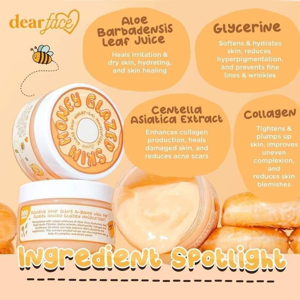 Dear Face Honey Glazed Glass Skin Water-Gel Moisturiser 300g