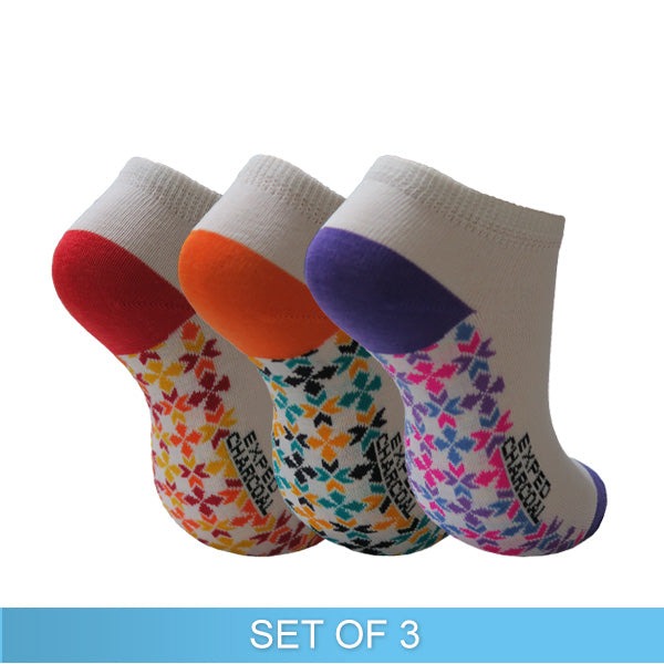 Exped Ladies Casual Cotton Charcoal Low Cut Socks Set of