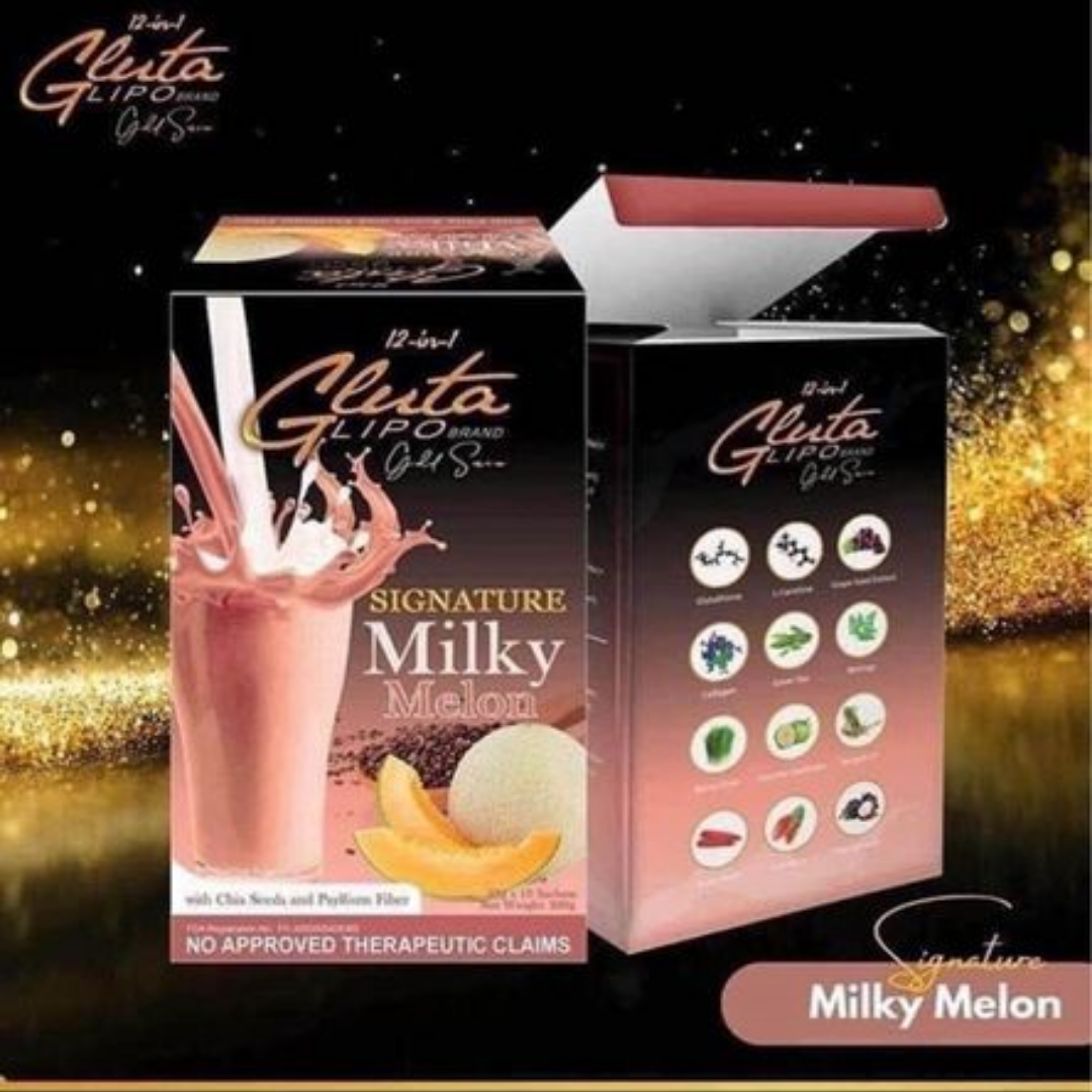 GLUTA LIPO Gold Series Signature (Milky Melon) - 10 Sachets