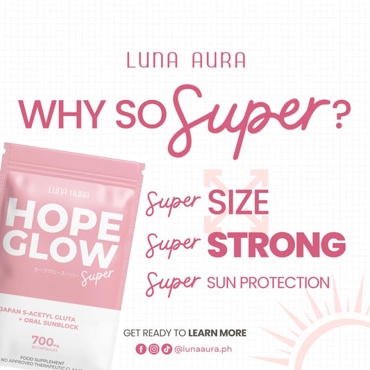 Luna Aura Hope Glow Super Japan S-Acetyl Glutathione + Oral Sunblock 700mg | 60 Capsules