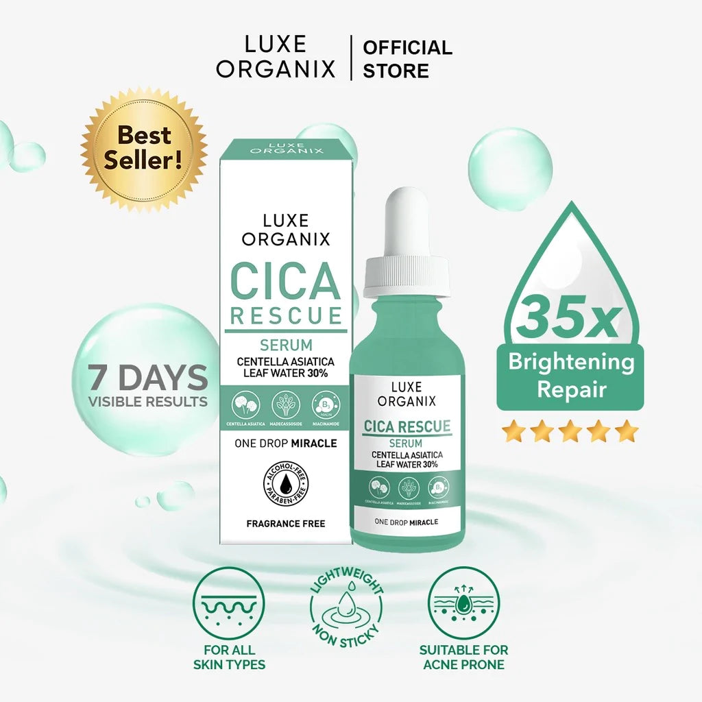 Luxe Organix Cica Rescue Calming Serum 30mL