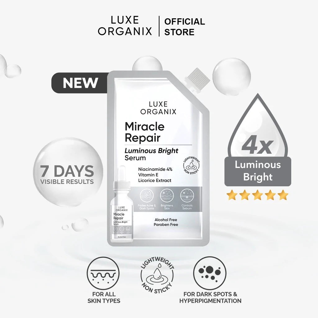 Luxe Organix Miracle Repair Luminous Bright Serum 7mL
