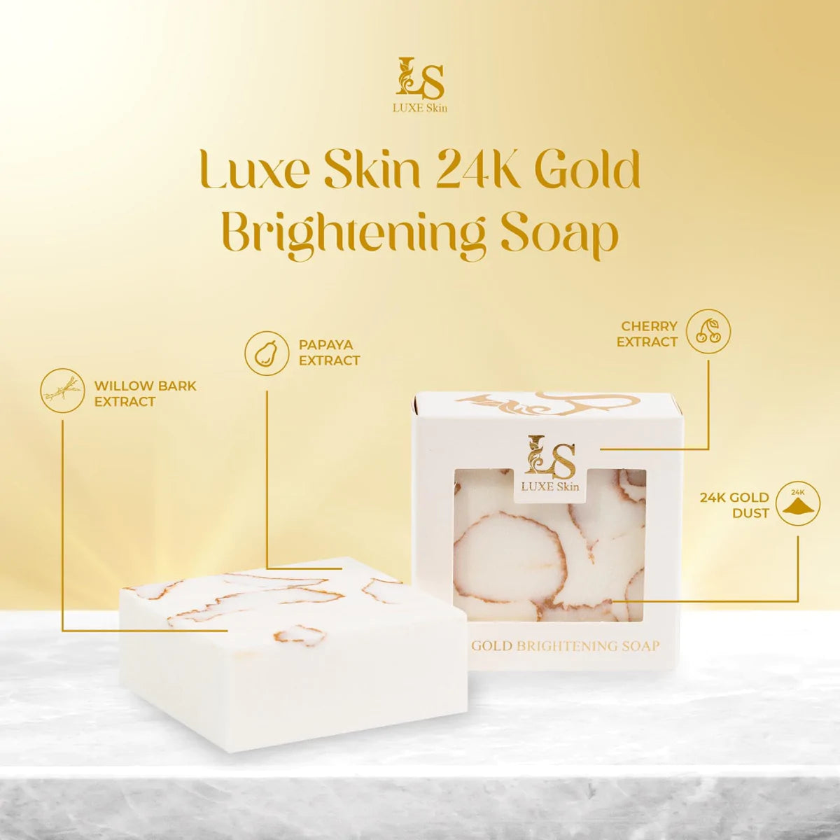 LUXE SKIN 24K Gold Brightening Soap