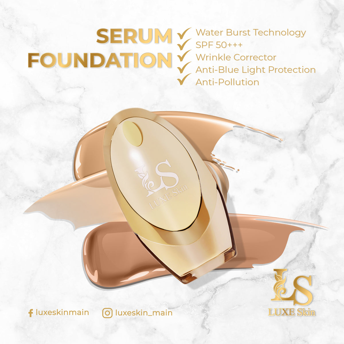 Luxe Skin Serum Foundation SPF50+++ 45mL